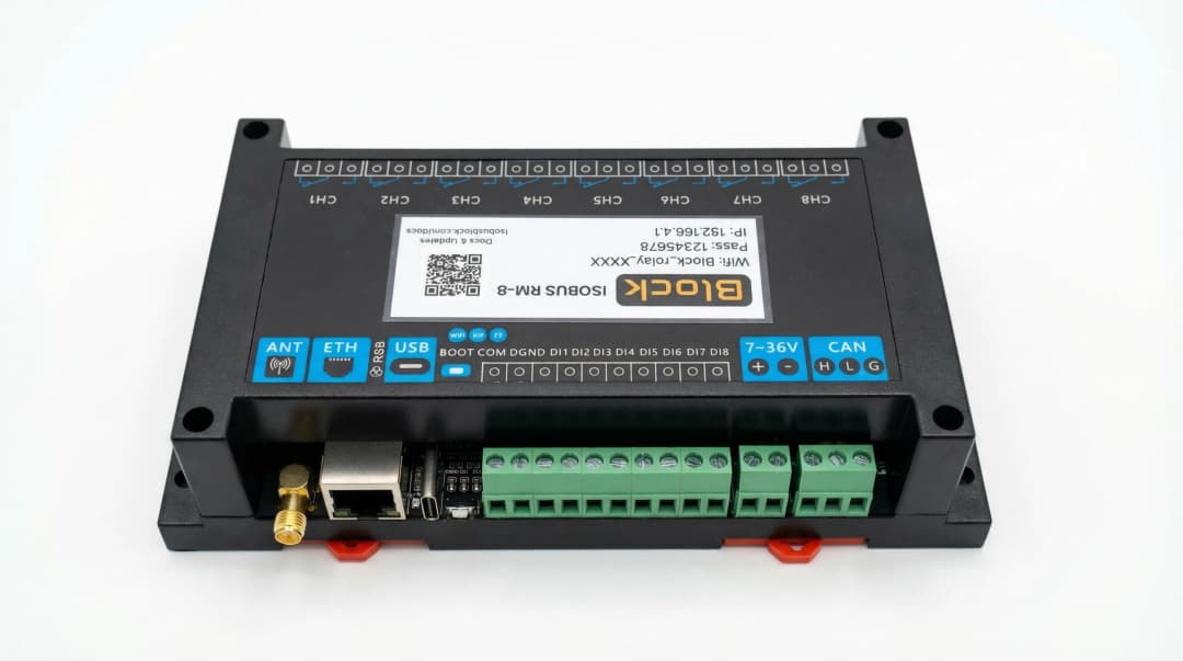 ISOBUS Block RM-8 machine side - CAN and power connections